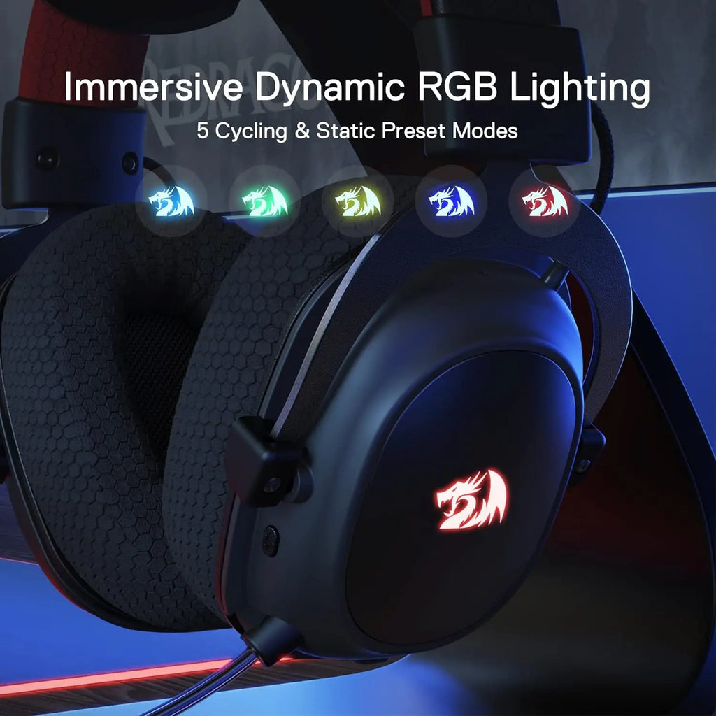 Wireless Gaming Headset 7.1 Surround Sound 53MM Audio Drivers  Multi Platforms Headphone