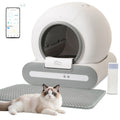 65L Self-Cleaning Cat Litter Box App Control, ONLY Supports 2.4G WiFi w/Litter Mat&Trash Bags, Fit for Tofu & Mixed Litter