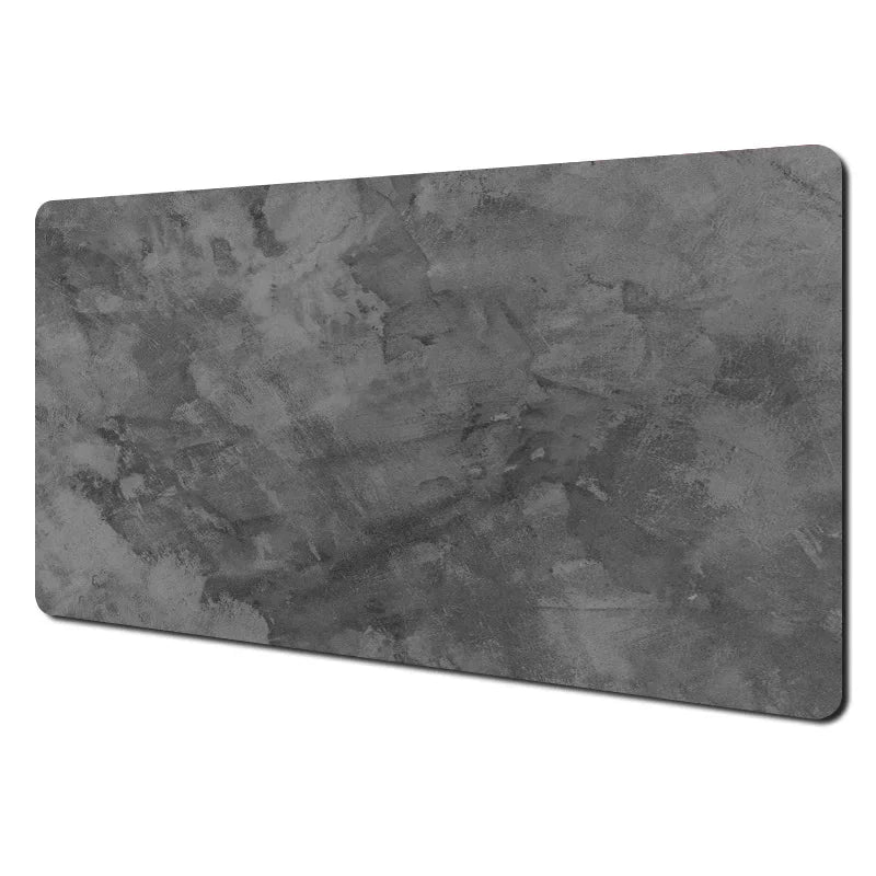 Gray Mouse Pad – Large & Small Overlocked XXL Desktop Keyboard Table Pad, Gaming Desk Mat for PC