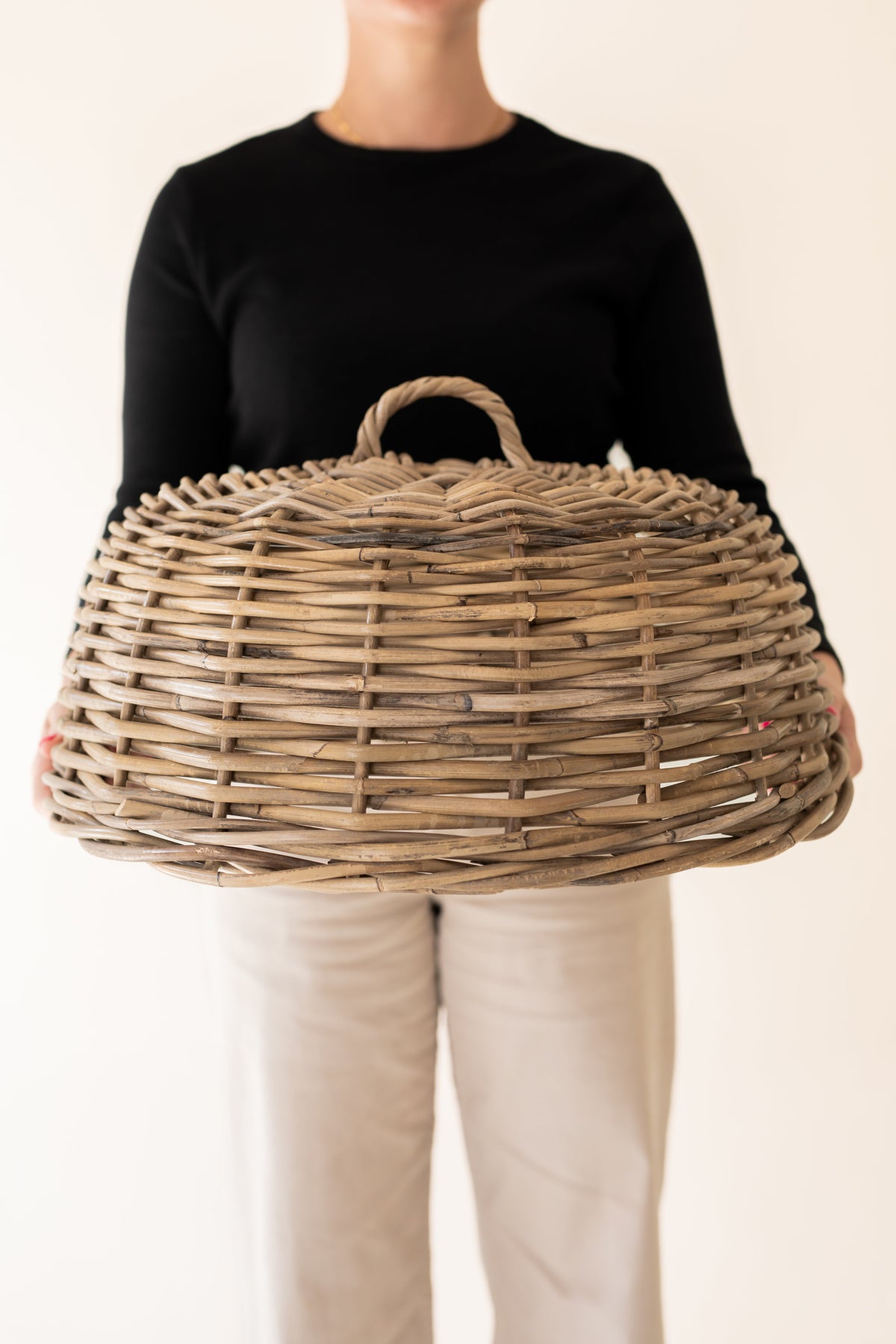 Rattan Cloche Dome Food Cover