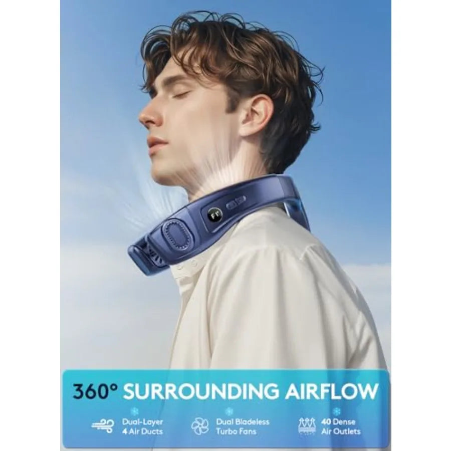 Portable Neck Air Conditioner, Upward and Downward Back Airflow Lightweight