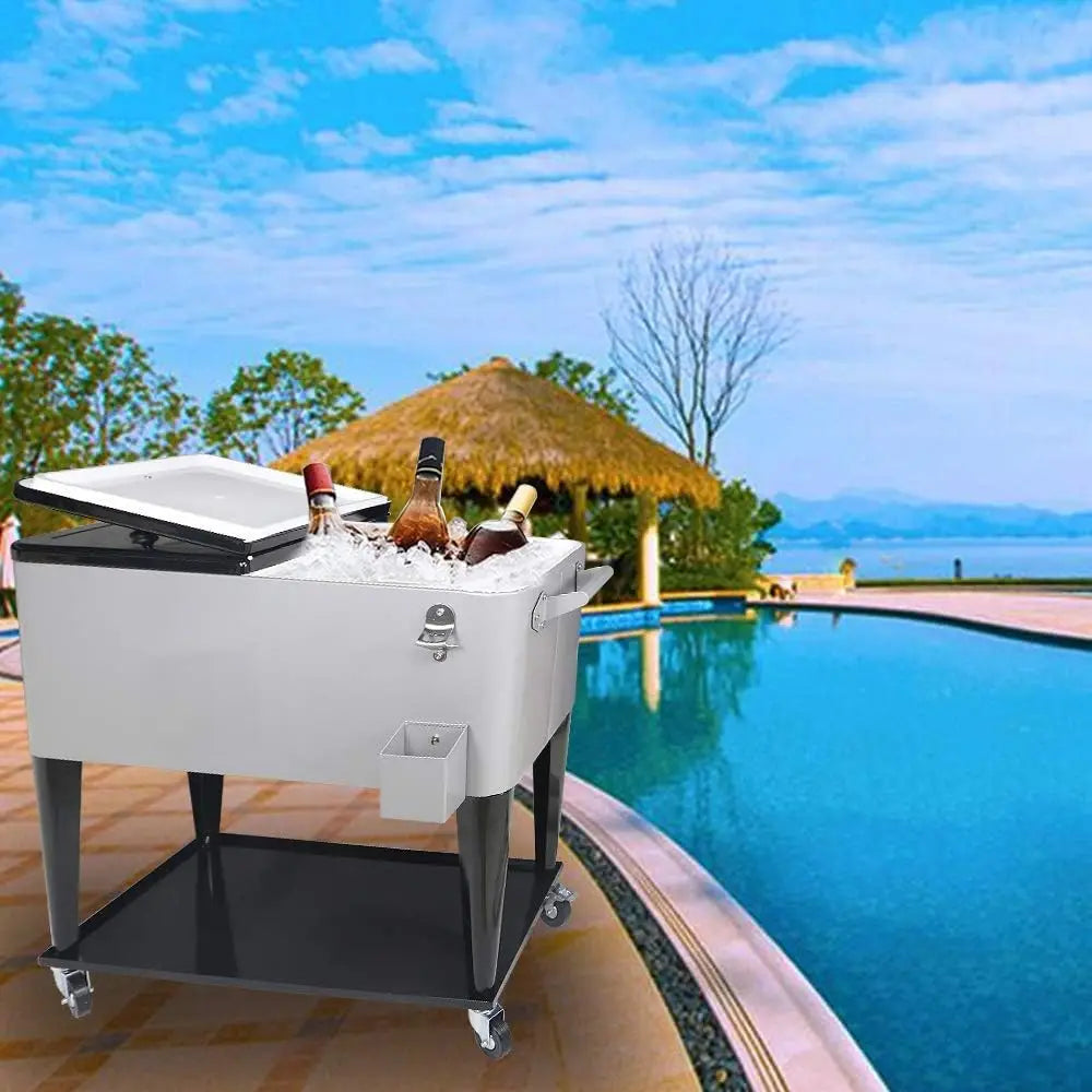 rolling beverage cart