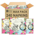 240 x Alice in Wonderland Party Napkins Disposable Paper Serviettes for Tea Party