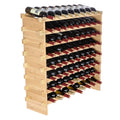 48/72 bamboo free standing wine rack