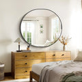 36x40 Inch Black Oval Mirror