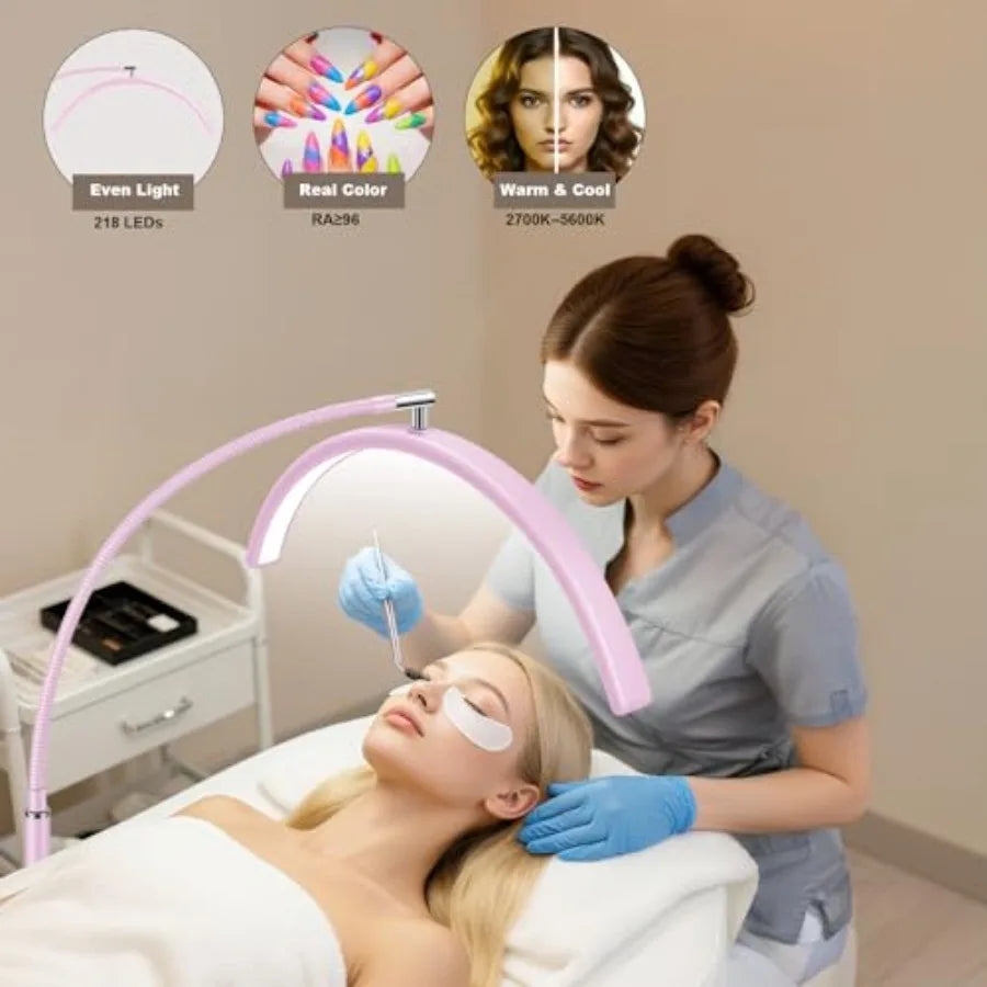 LED Floor Lamp for Eyelash Extensions Tattoo Nails and Estheticians 3 Color Temp Modes