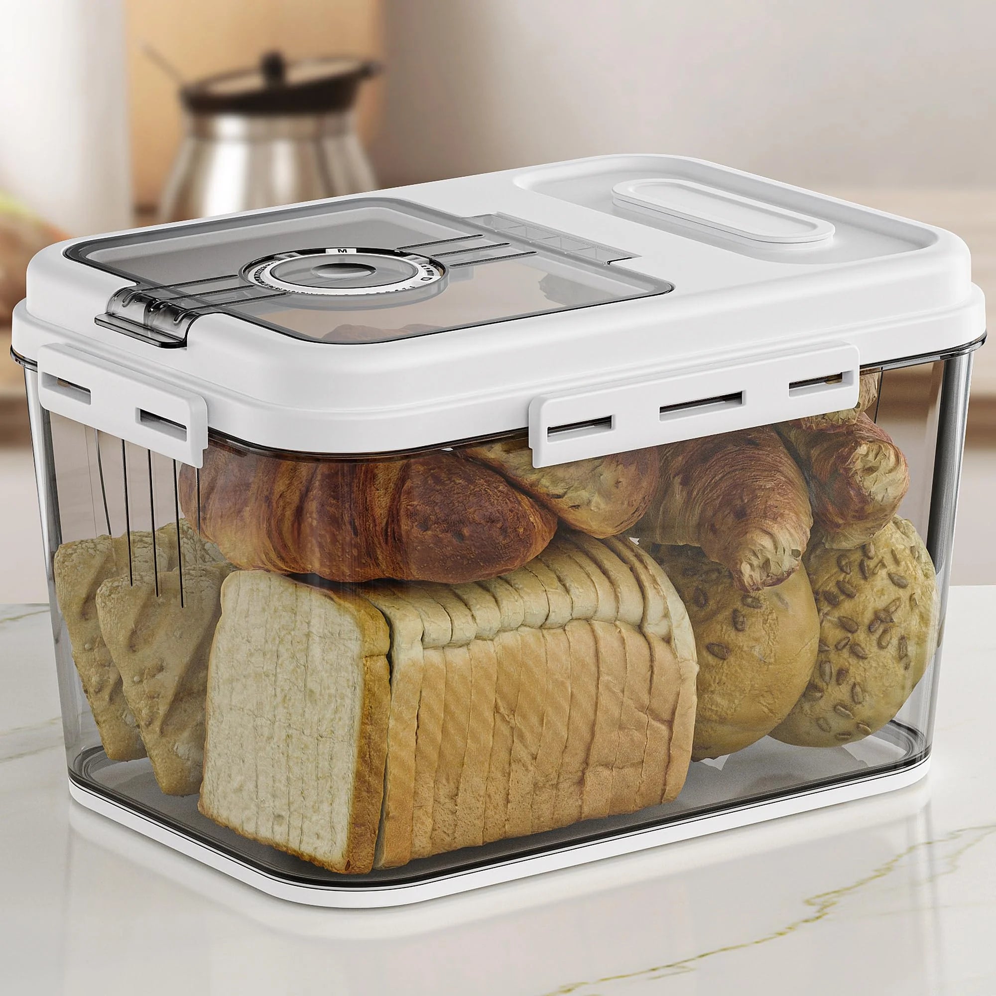 Airtight Bread Storage Container, Time Recording