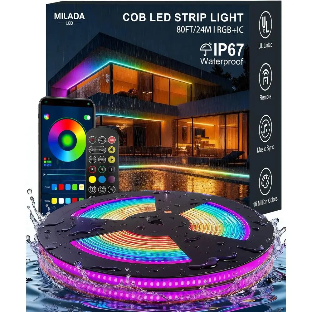 LED Strip Lights, Waterproof , Smart Color Changing Tape with App & Music Sync for Patio, Pool & Party