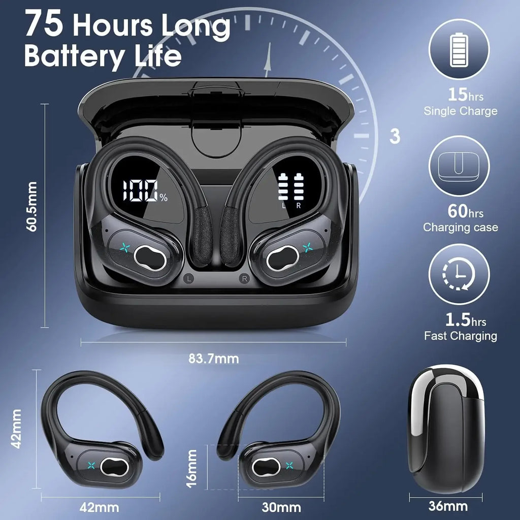 Wireless Earbuds 75hrs Bluetooth