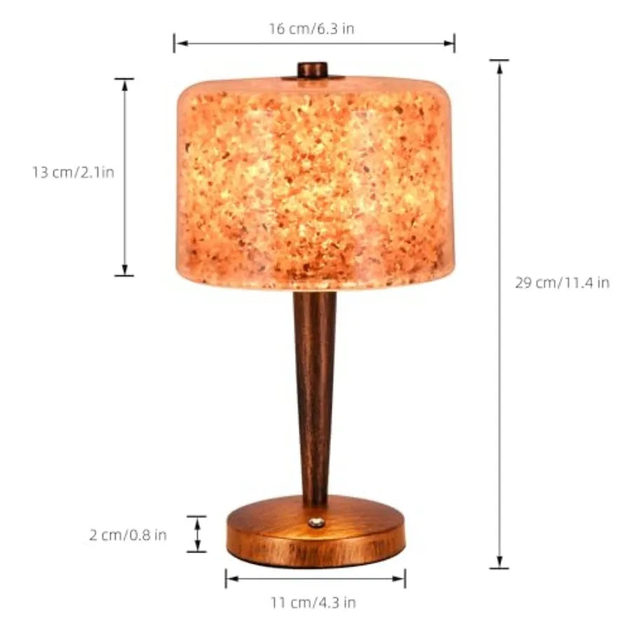 Salt lamp with Touch dimmer Control USB Himalayan Salt lamp Natural Rock lamp high Transparency PC lampshade excluding USB Adap