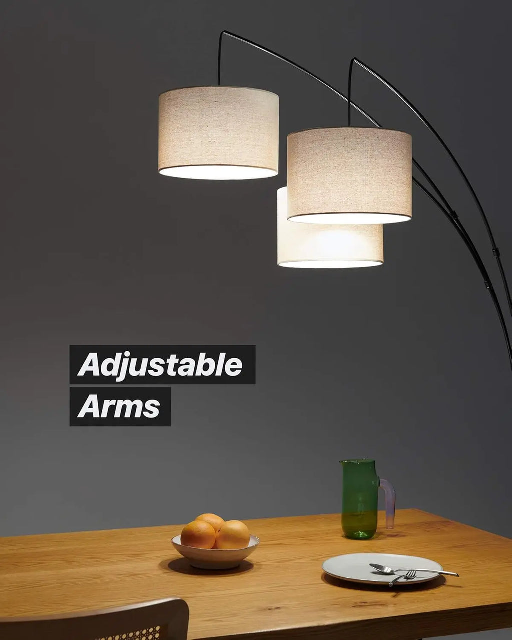 BestsellerBrightech Trilage Arc Floor Lamp for Living Room, Multi Head Tree Floor Lamp for Bedroom, 3 Lights Standing Lamps Hang