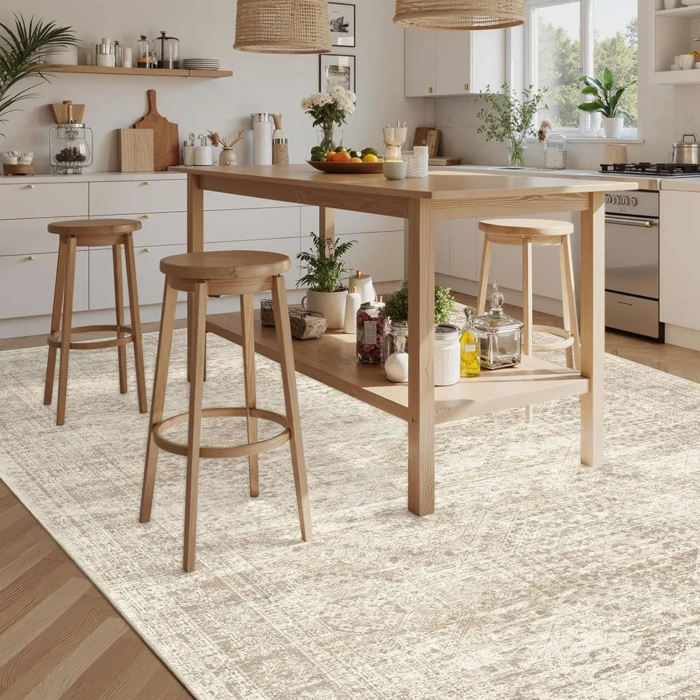Soft Rugs for Living Room Vintage Beige Carpet 8x10