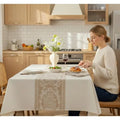 Linen Tablecloths for Rectangle Tables, Fabric Tablecloth Advanced Waterproofing Technology for Dinningroom, Farmhouse