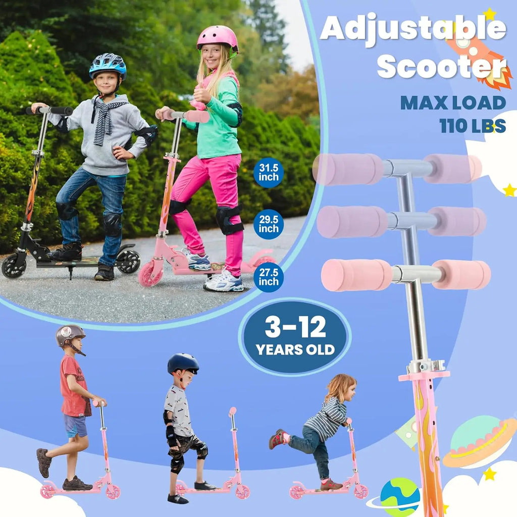 Scooter Toys for Kids with 3 Levels Adjustable