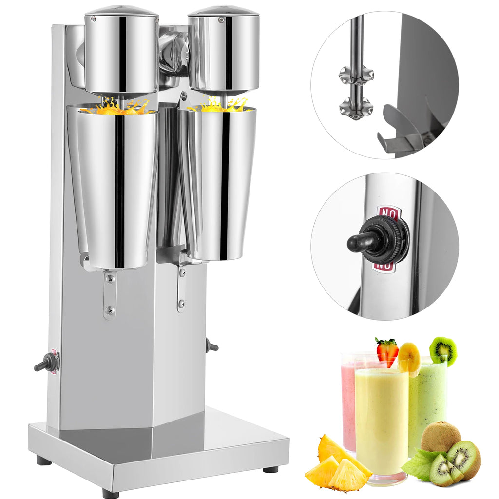 Milk Shake Machine Commercial Auto Double Cups 
 Stainless Steel Bubble Boba Drink Mixer