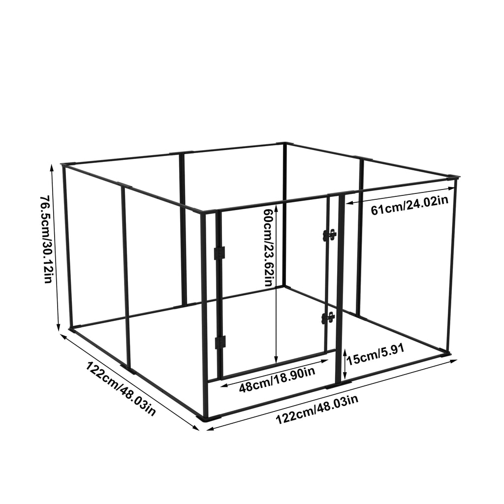 8 Panels Clear Acrylic Dog Playpen