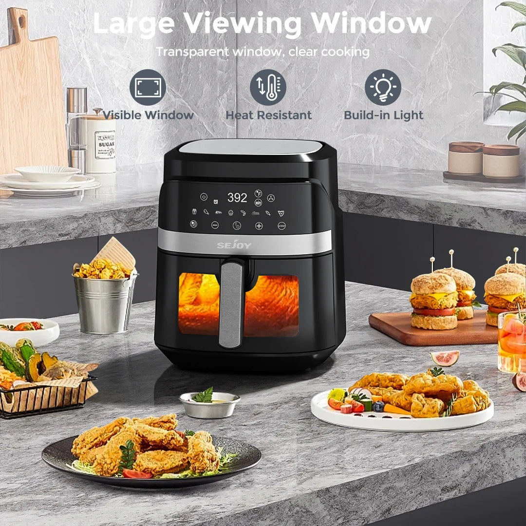 Air Fryer 8-in-1,6 Quart Electric Hot Fryer Oven Oilless Cooker ,Roast, Bake, Plus Bake, Dehydrate, and Keep Food Warm