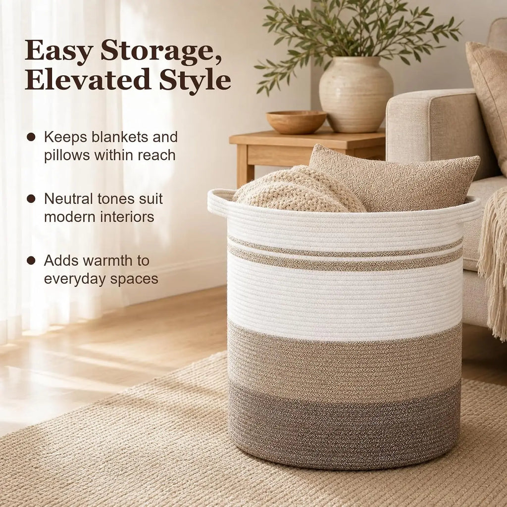 Storage Hamper for Living Room, Toys, Blankets, Clothes, 20x18in, Gradient Yellow