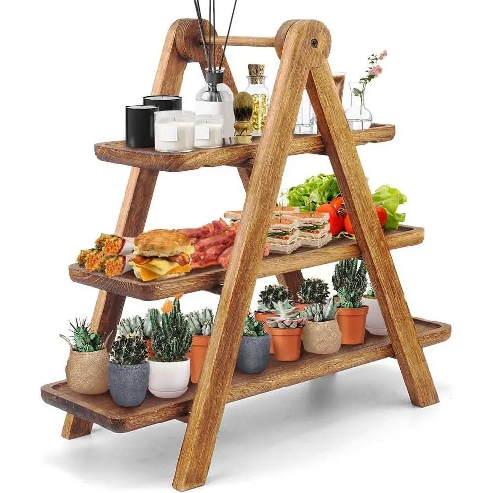 3 Tier wooden Serving Tray