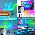 50Ft Led neon Rope Lights Music Sync Waterproof Flexible