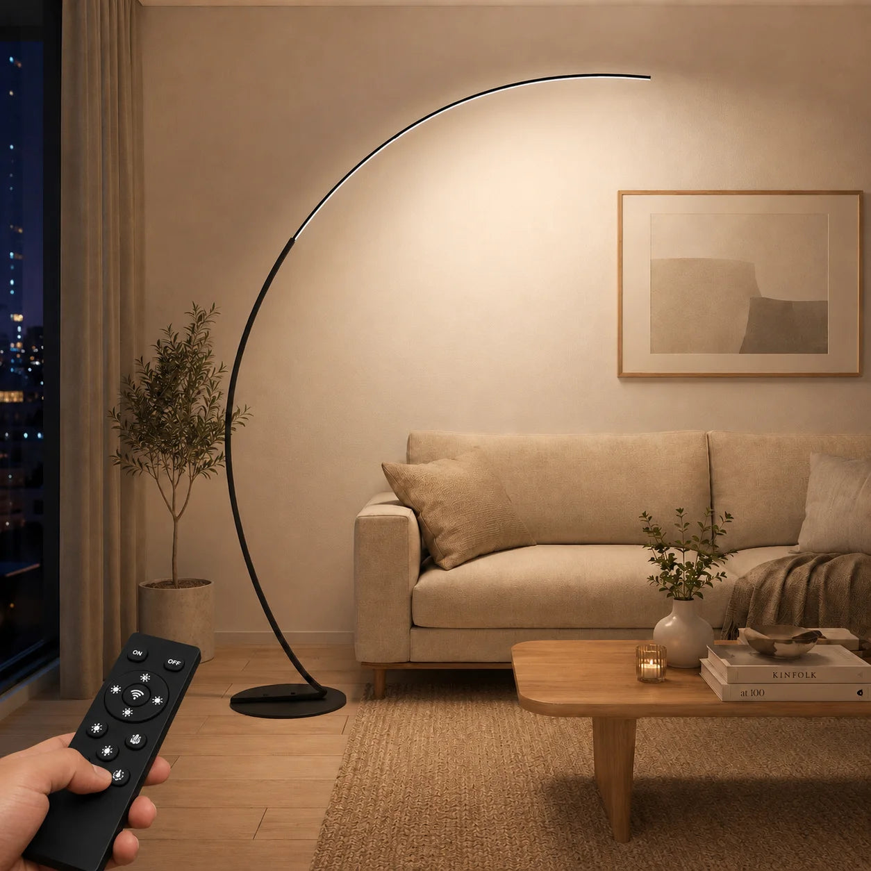 Arched Floor Lamp for Living Room Bedroom Sofa Corner Home Decor