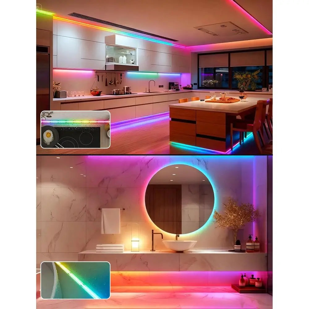 LED Strip Lights, Waterproof , Smart Color Changing Tape with App & Music Sync for Patio, Pool & Party