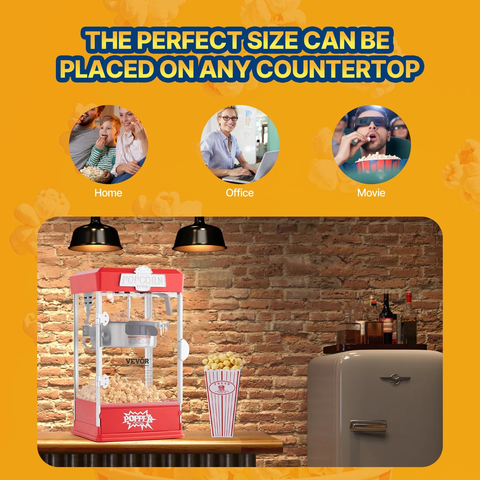 Countertop Popcorn Maker Includes Tabletop Popcorn Maker 1.5 Gal per Batch