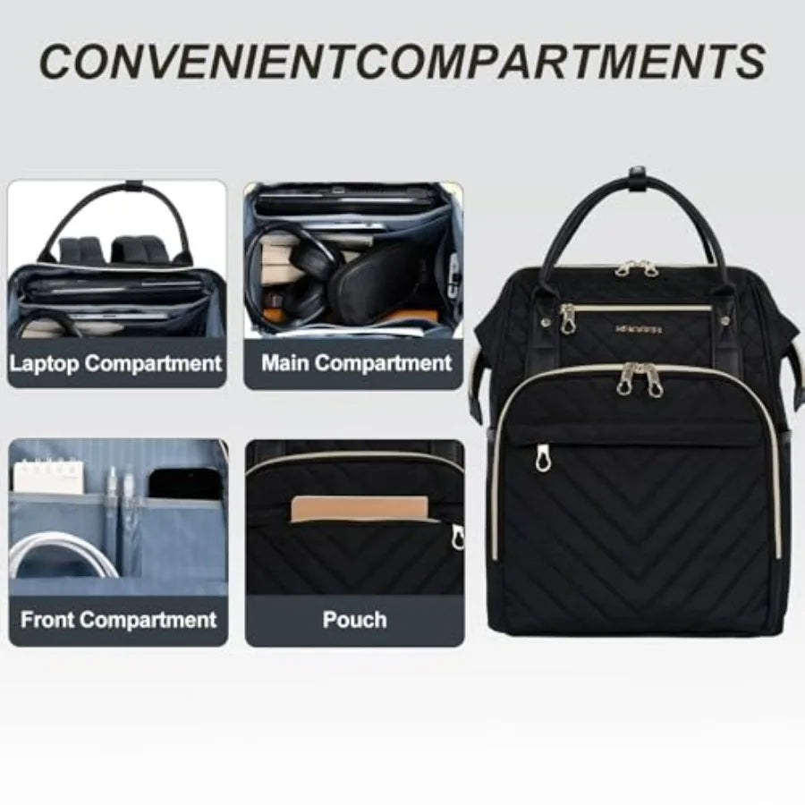 17" Stylish Backpack Water Repellent College Casual Daypack