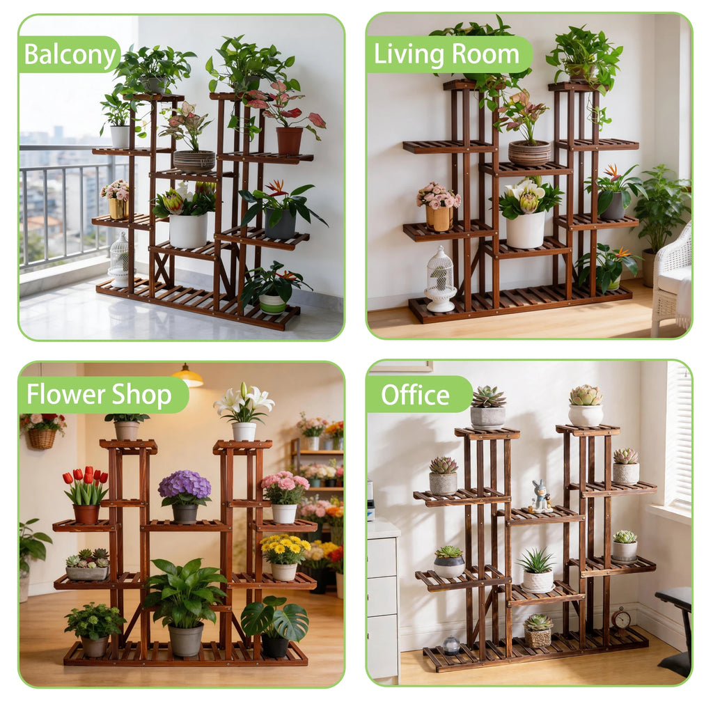 Indoor Outdoor Multi-Tier Plant Display Stand