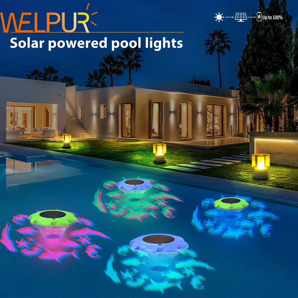 Solar-Powered Floating Pools Light for Bathtubs Ponds Pool Parties Water Decorations