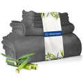 Luxury Cooling Bamboo Sheets Set - 4 Piece King Size Bedding, Perfect for Hot Sleepers (Gray)