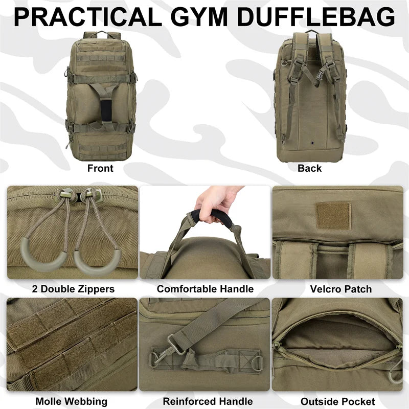 Tactical Backpack Large Duffel Bag Hiking Camping Travel Bags
