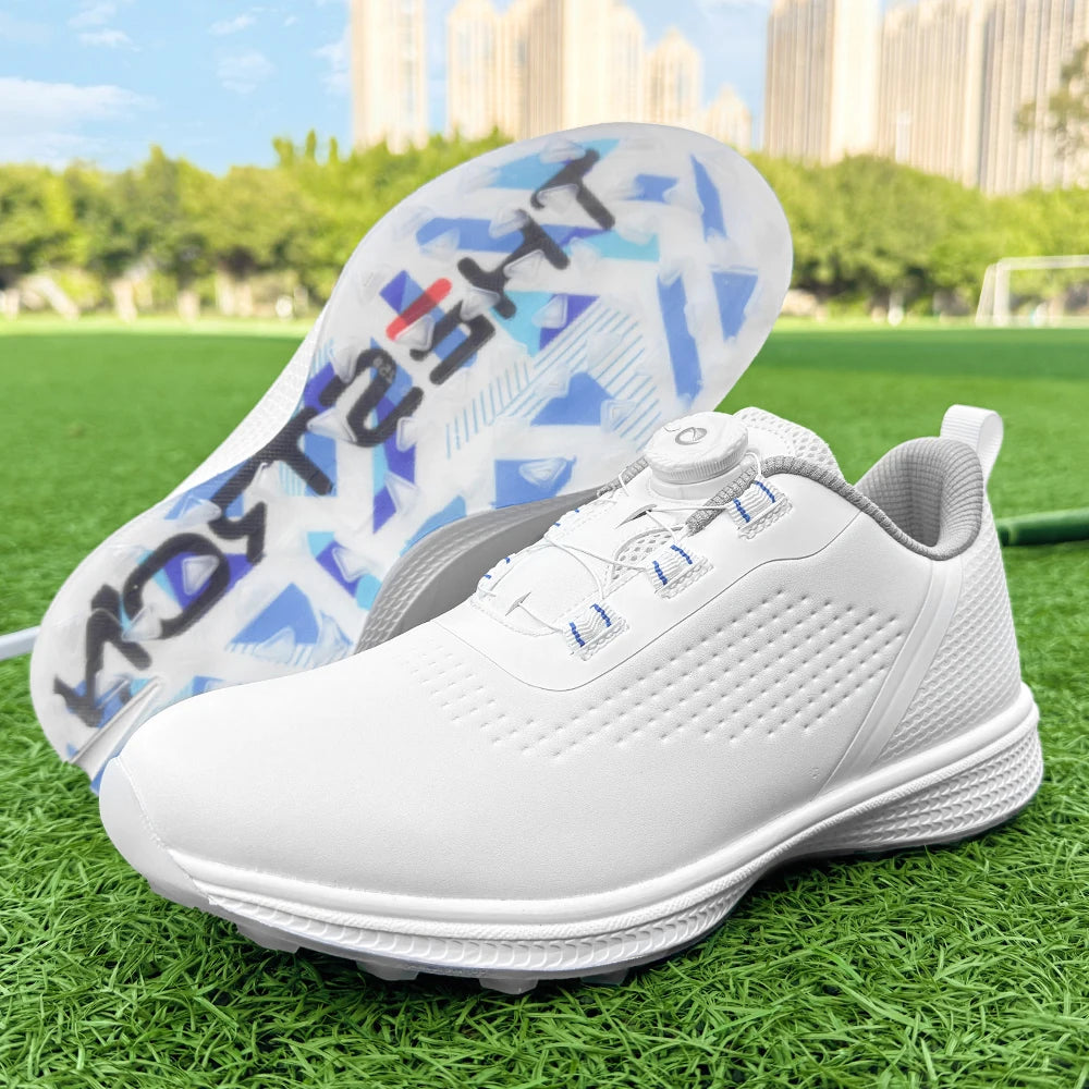 Designer Sport Shoes Man Anti-Slippery Gym Sneakers Quick Lacing Golf Sneakers Male