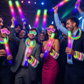 166-Piece Glowing Party Decoration Set - 12 Led Glasses, 16 Foam Sticks, 40 Finger Lights, 100 Glow Sticks, Suitable for Weddings and Halloween
