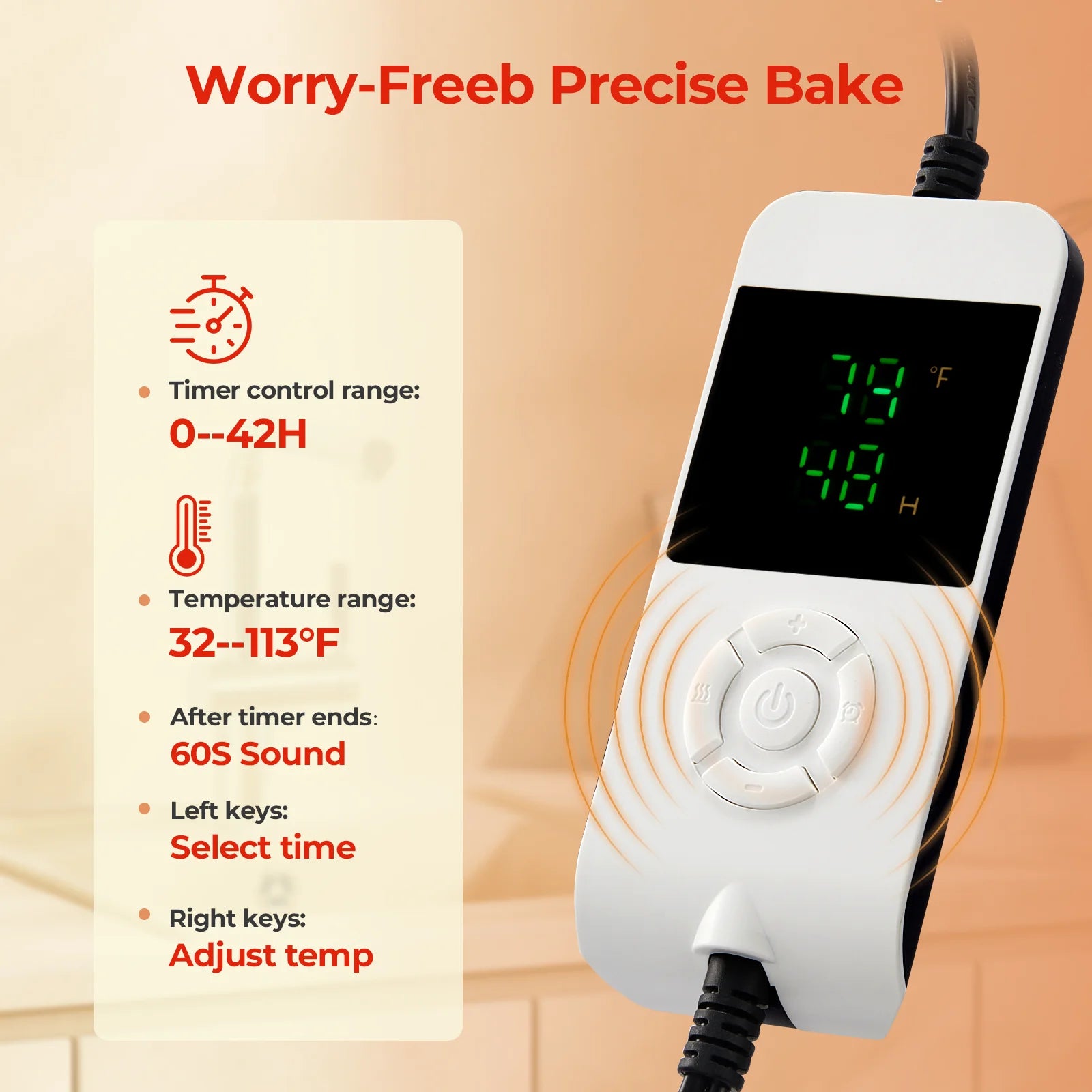 Folding Bread Proofing Box with 50-113℉ Temp Control & 48H Timer