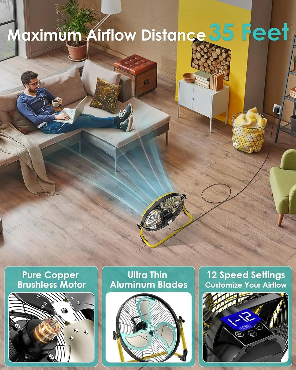 18 Solar Fan Portable Battery Operated