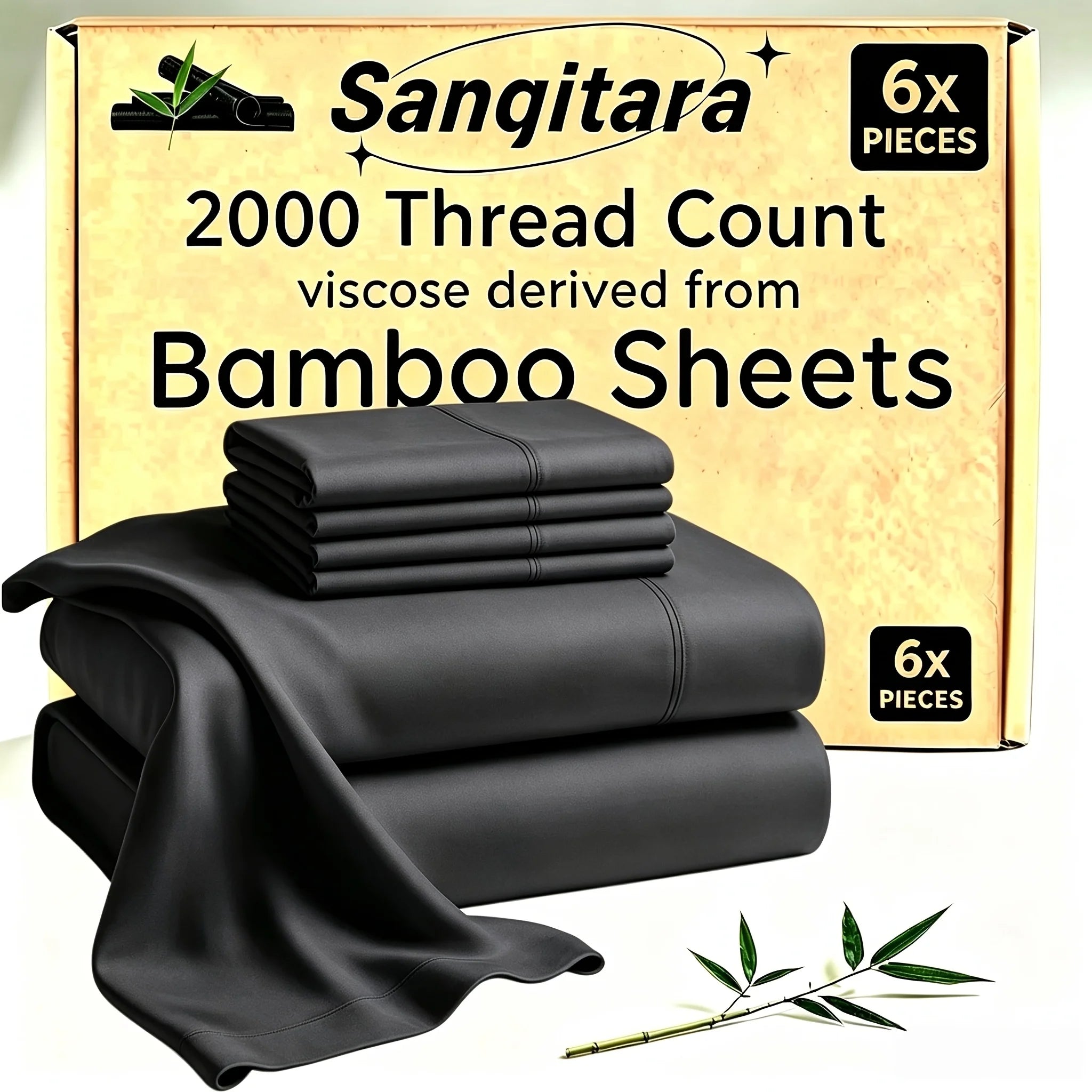 Cooling Bed Sheet King Sets Suitable for Hot Sleepers - Luxurious Ultra-Soft Bamboo Blend Sheets with Deep Fitted Base, King & Queen Size Cooling Bedding for Heavy-Sided Mattresses, Machine Washable (Pink/Grey), Christmas Dec