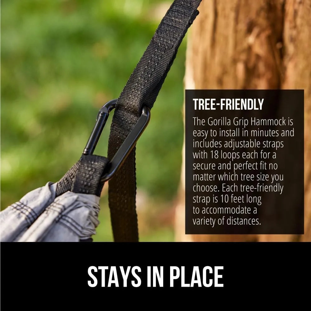 Durable Portable Camping Hammock with Tree Straps Lightweight Travel Swing for Outdoor Hiking Backpacking