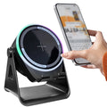 3-in-1 Bluetooth Speaker Phone Power Bank Rotatable Wireless Speaker Phone Stand with Anti-Slip Pads For Video Meeting Live