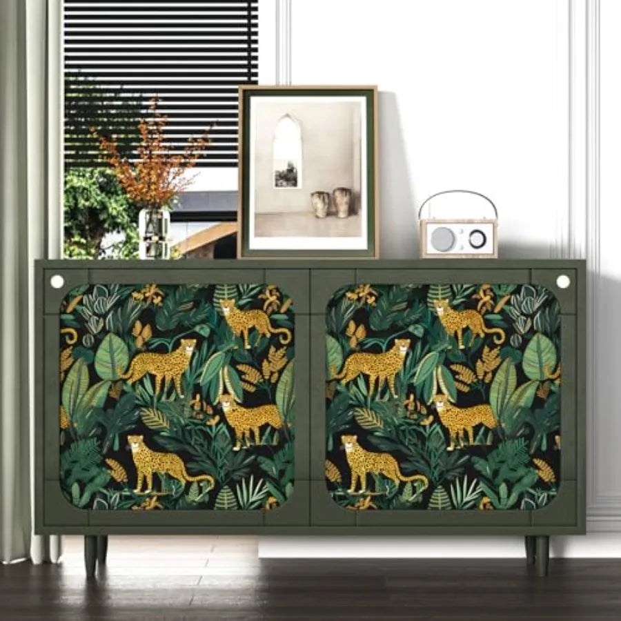 Vintage Contact Paper, Dark Animal Floral Wall Paper, Waterproof Self Adhesive Removable Vinyl