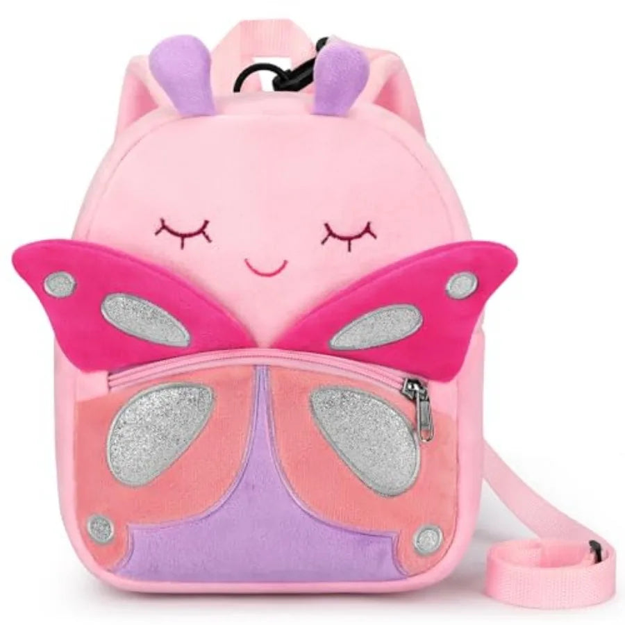 Toddler Backpacks for Girls 2-4: Plush Backpack -3D Animal Cartoon Mini Travel Bag -10 inch Toddler Backpack Leash