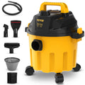 Wet Dry Vac 2.6 Gallon 2.5 Peak HP 3 in 1 Portable Shop Vacuum with Blowing Function  Attachment Storage