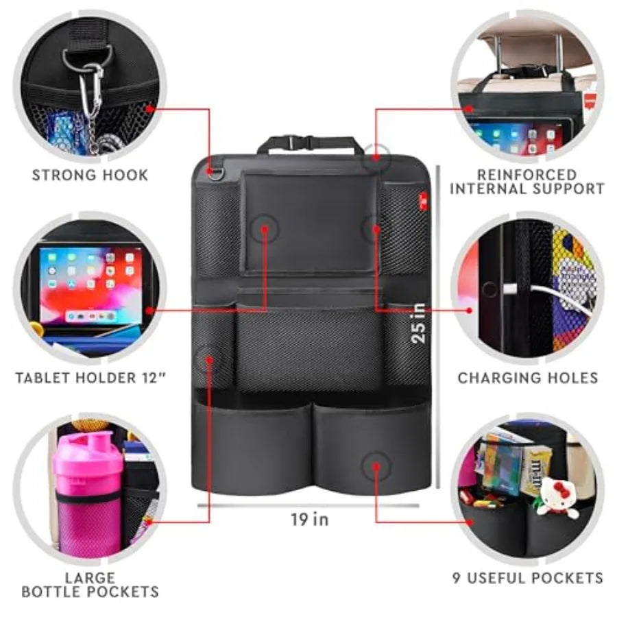 Back Seat Protector with Touch Screen Tablet Holder,