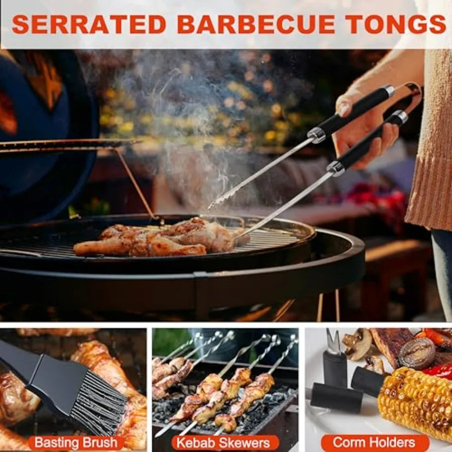 BBQ Accessories Grill Tools Set - 22PCS Stainless Steel