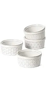 26 oz, Ceramic Bowl s 6 Inch, Set of 4, Arctic white