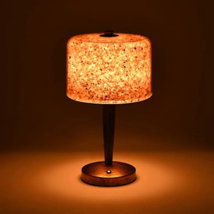 Salt lamp with Touch dimmer Control USB Himalayan Salt lamp Natural Rock lamp high Transparency PC lampshade excluding USB Adap
