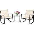 3 Piece Outdoor Rocking Bistro Set