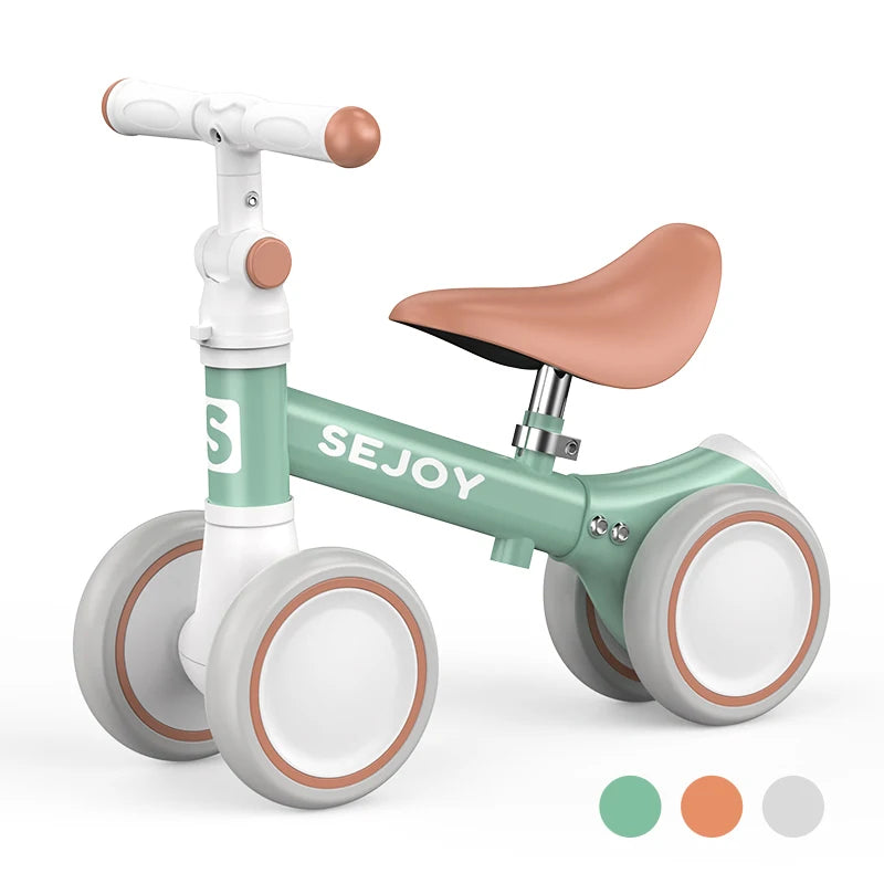 Kids' Balance Bikes for Children,Pedal-free4-Wheels Baby Toddler for 1-3 Year Lightweight