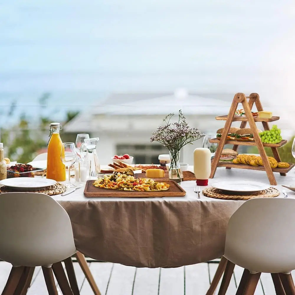 3 Tier wooden Serving Tray