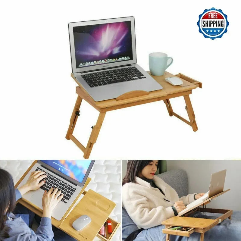 Bamboo Adjustable Laptop Tray